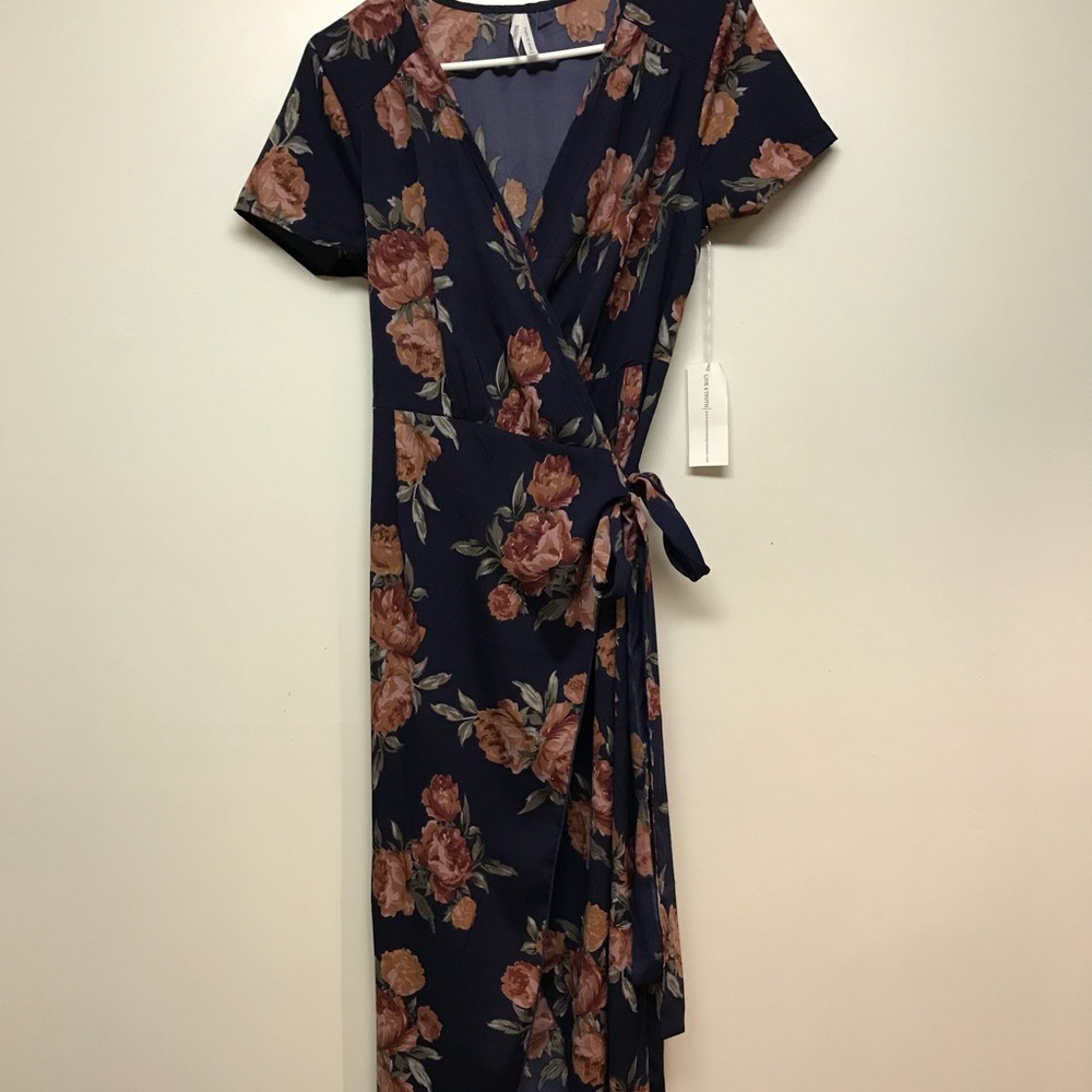 Wrap maxi floral dress